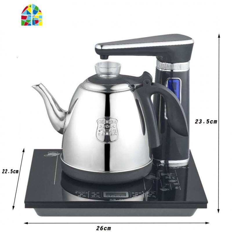 自动上水茶炉电热水壶自动家用烧水壶304不锈钢煮茶器快速壶 FENGHOU 黑色01B全自动食品级不锈钢壶图片