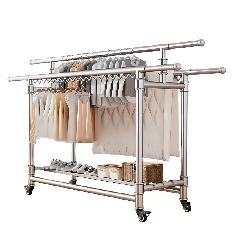 晾 衣架晾衣架晾衣架晾衣架晾衣架晾衣架双层100*60*150cm高清大图