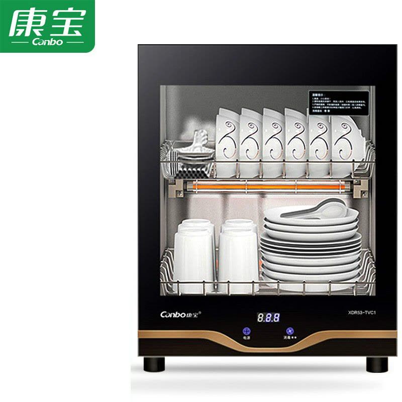康宝（Canbo）桌面消毒柜 家用小型迷你碗筷柜 厨房台式碗柜 客厅出租房公寓餐具柜 台面保洁柜企业价团购精美设计 XD图片