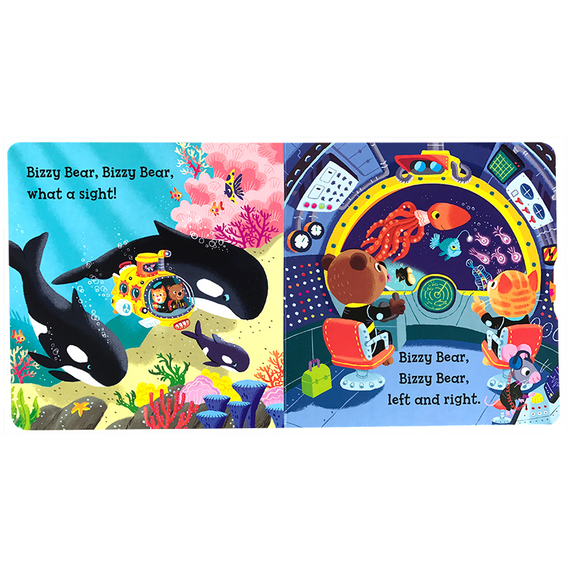 [正版]送音频小熊很忙系列绘本Bizzy Bear Deepsea Diver 忙碌的深海潜水员英文原版机关纸板书0-3