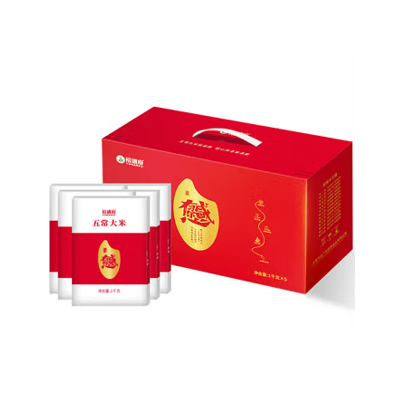 裕道府 感恩有你真空锁鲜 五常大米 礼盒装5kg(单位:盒)
