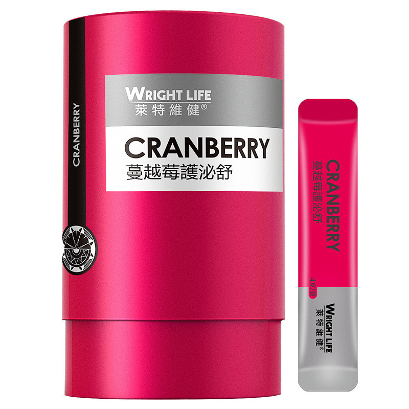 莱特维健(Wright Life)蔓越莓益生菌粉 女性泌尿健康尿道私处保养品蔓越莓护泌舒4g*30袋
