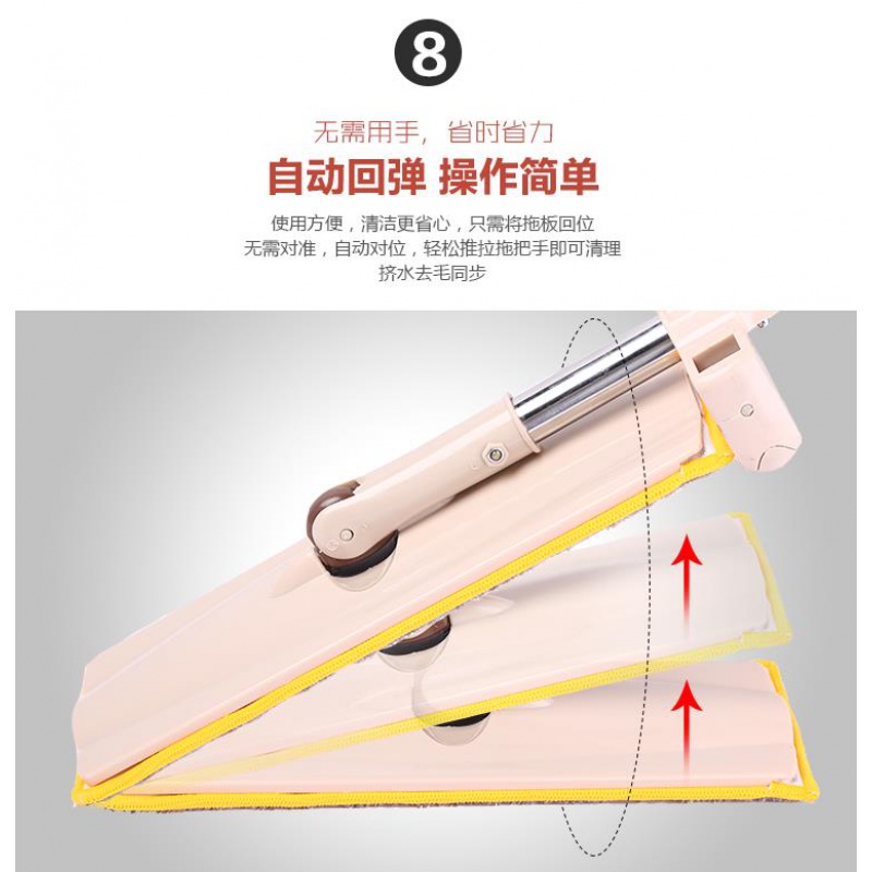 网红抖音同款懒人拖把多功能家用一拖净干湿刮刮乐免手洗平板地拖高清大图