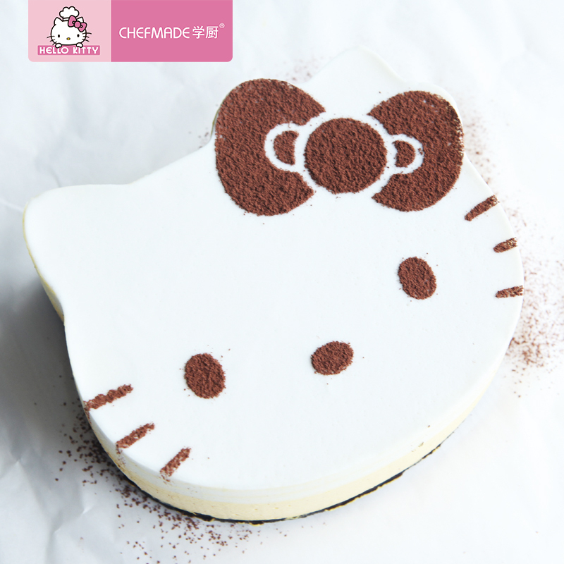学厨厨房工具 HELLO KITTY(凯蒂猫)正版授权 烘焙模具蛋糕模具8寸慕斯圈蛋糕模三件套 KT7033