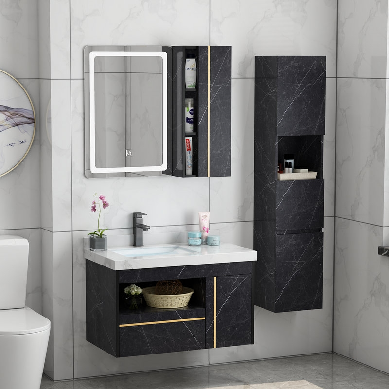 定制浴室边柜挂墙式简约卫生间侧柜置物架马桶吊夹缝柜收纳柜