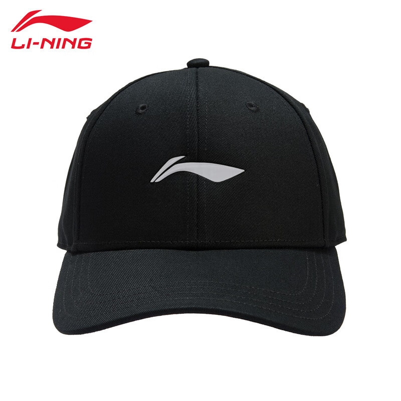 李宁(LI-NING) 男女同款 棒球帽 AMYU263-1 黑色