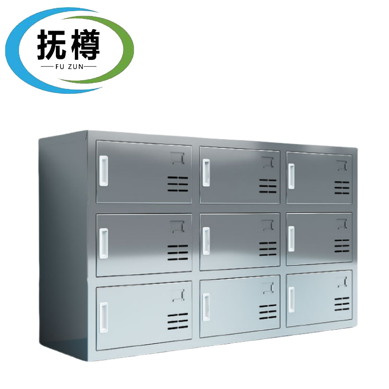 抚樽不锈钢鞋柜9门高清大图