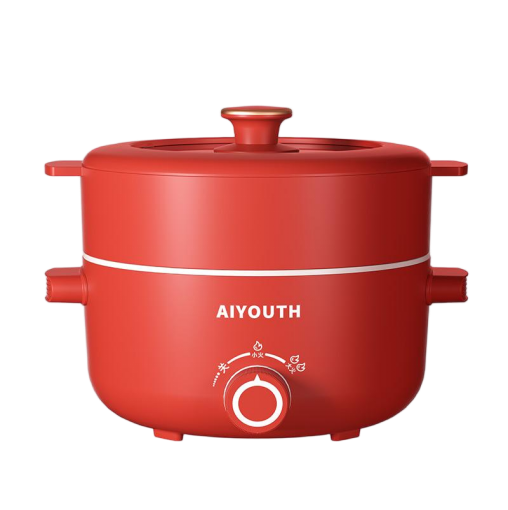 艾青春(AIYOUth) 3L电煮锅宿舍学生电锅多功能小型一体泡面火锅AI-HG309 中国红