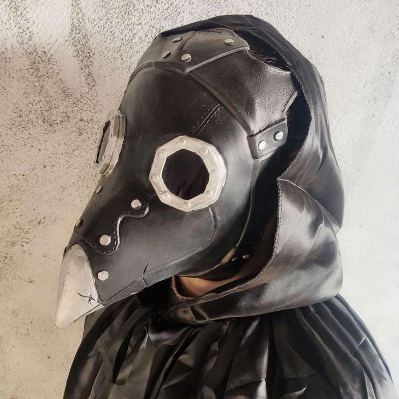 鸟嘴面具cos游戏动漫人物头套乳胶长男女蒸汽朋克中世纪瘟疫医生塑料