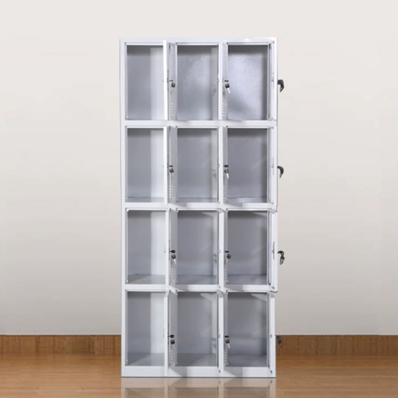 缑氏收纳柜财务档案柜资料柜加厚文件柜办公室带锁铁皮柜十二门更衣柜高清大图