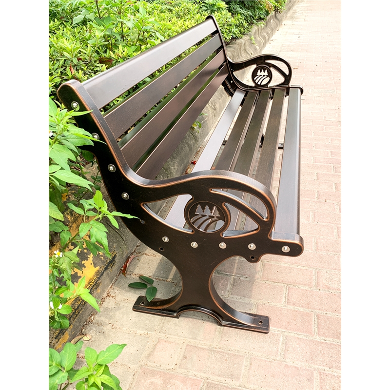 公园椅户外长椅室外铸铝靠背椅法耐露天公共休息长排椅