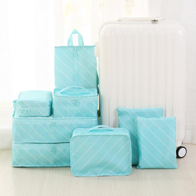 天纵旅行收纳袋8件套旅行箱收纳袋整理包衣服分装袋内衣袋子套装