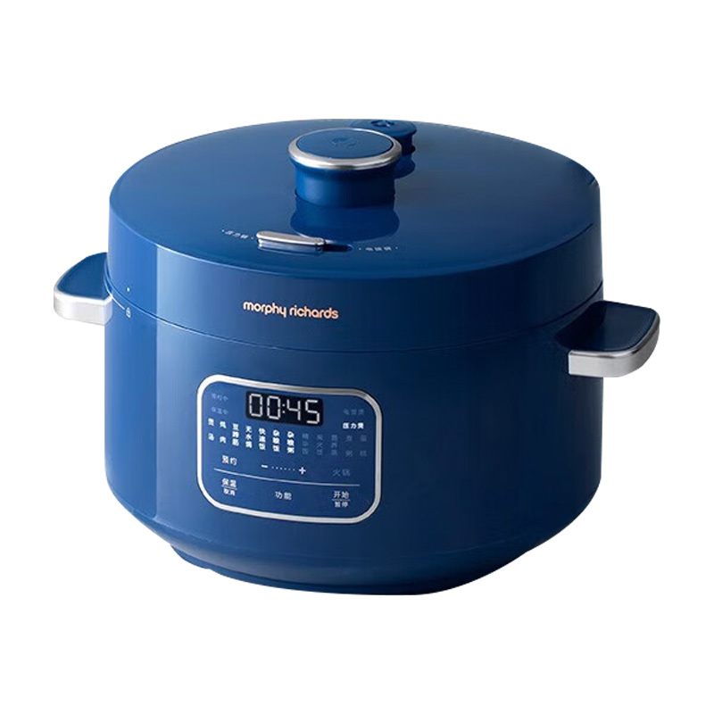 摩飞电压力锅4L智能控压花式隔热防烫耐磨耐用轻奢蓝MR8700