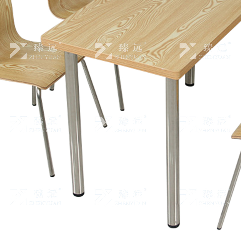 臻远 ZY4040840 餐桌椅组合学校食堂桌椅一桌四椅高清大图