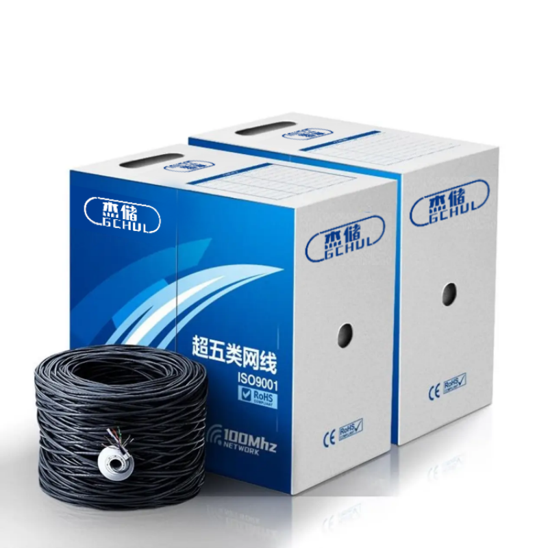 杰储(GCHUL) CWS305MB 超五类室外双护套网线 305米/箱 (计价单位:箱) 黑色高清大图