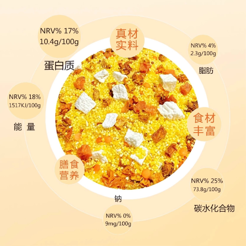 [胖东来同款同厂]小米山药南瓜粥料五谷杂粮粥营养早餐八宝粥