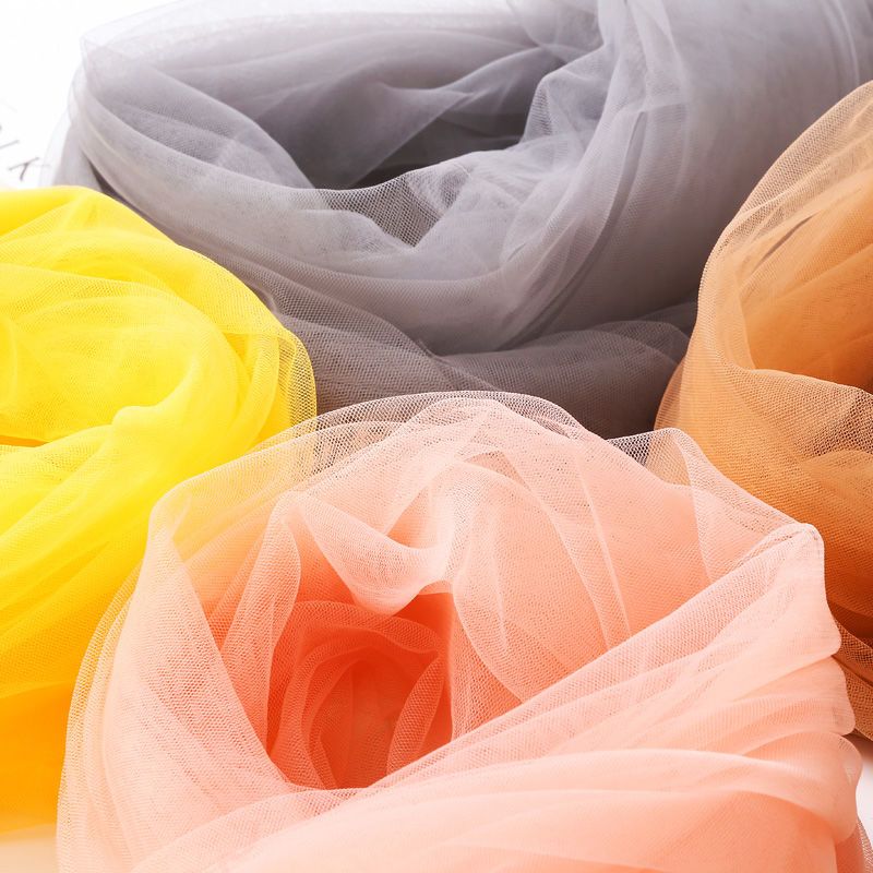 加密软网纱锦纶瑞士网纱裙料加密美国网网眼纱布料蓬蓬裙面料1号黑色2