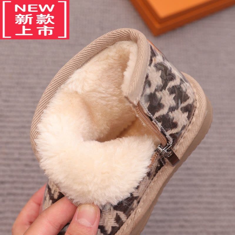 可莉允儿童雪地靴2022冬季新款男童靴子女童棉靴加绒加厚雪地棉防水防滑图片