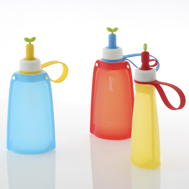 Sillymann 朱莫妮背带款硅胶水袋 300ml 蓝色高清大图