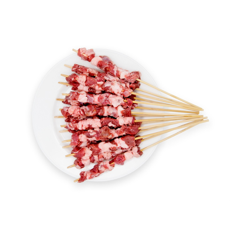 游牧御品 原切羊肉串 1000g 约30支装 草原7月龄羔羊腿肉 散养放牧 原肉原切 烧烤食材 BBQ