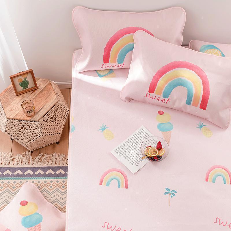 美帮汇凉席风冰丝席三件套1.5米1.8m夏凉席子空调席可折叠凉席高清大图