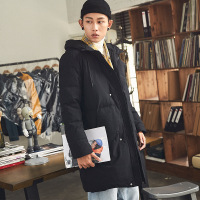 【1折价132.9元】唐狮冬季新款羽绒服中长款男韩版连帽加厚外套潮