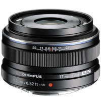 奥林巴斯(OLYMPUS) 17mm f1.8大光圈 广角定焦 人文 风景 微单镜头 黑色奥林巴斯卡口 46mm