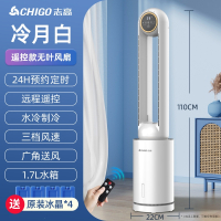 志高(CHIGO)无叶风扇空调扇制冷家用冷气扇落地塔扇冷风机水冷无叶电风扇_冷月白空调扇遥控款-12档风速