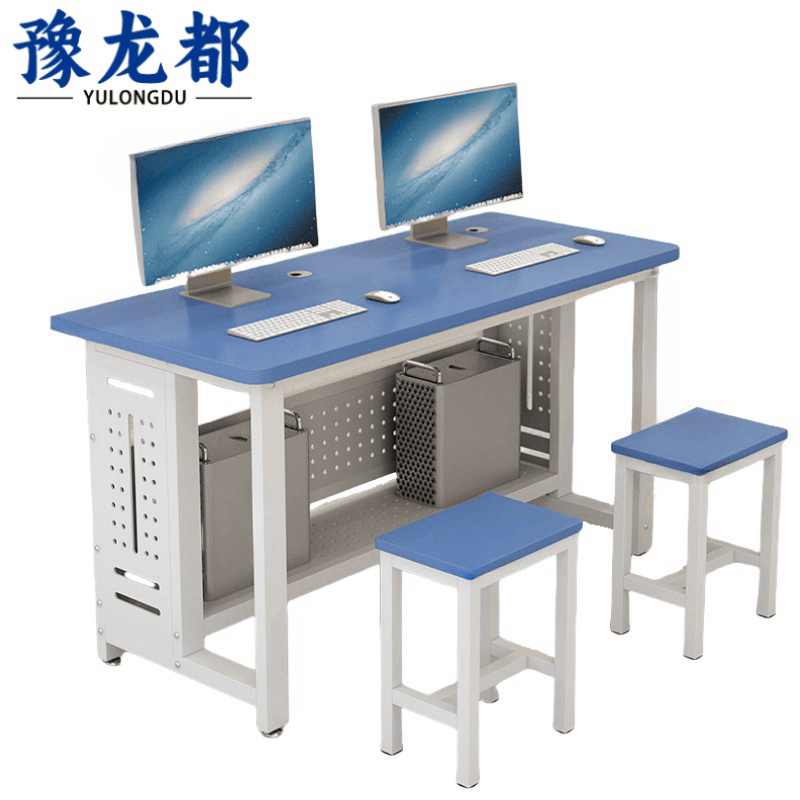 豫龙都电脑桌一桌两椅套高清大图