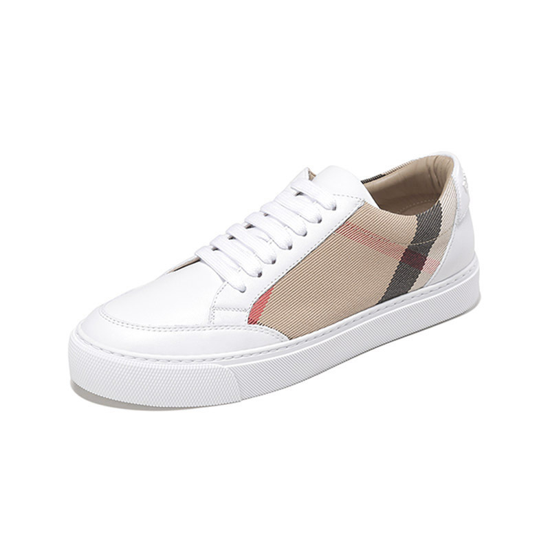 博柏利/巴宝莉 burberry 女款织物配皮系带休闲运动鞋板鞋80567121