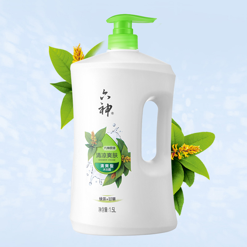 六神沐浴露清凉爽肤芦荟保湿1.5L滋润持久留香家庭装正品沐浴乳男女通用高清大图