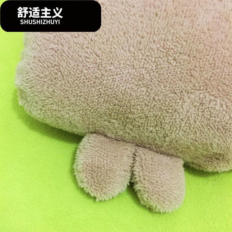 冬天方熊抱枕手捂两用可插手可爱暖手靠垫汽车办公室午休枕图片