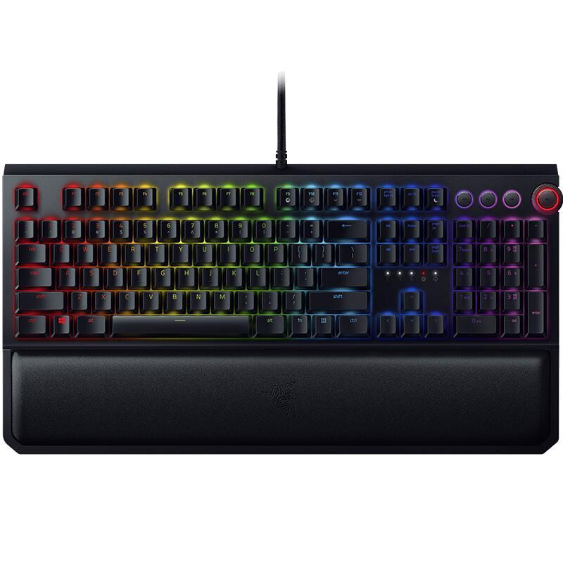 雷蛇(Razer)黑寡妇蜘蛛精英版-绿轴 电竞游戏机械键盘 RGB背光 绝地求生吃鸡键盘
