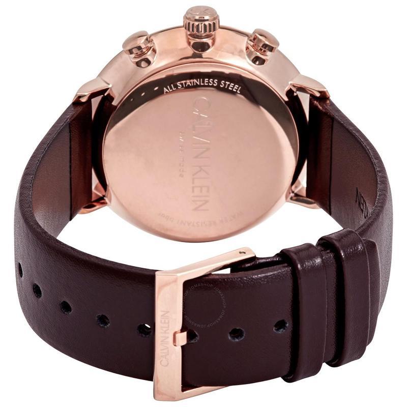 klein新款米色不锈钢表盘三眼计时时尚休闲石英表男表ckk8m276g6