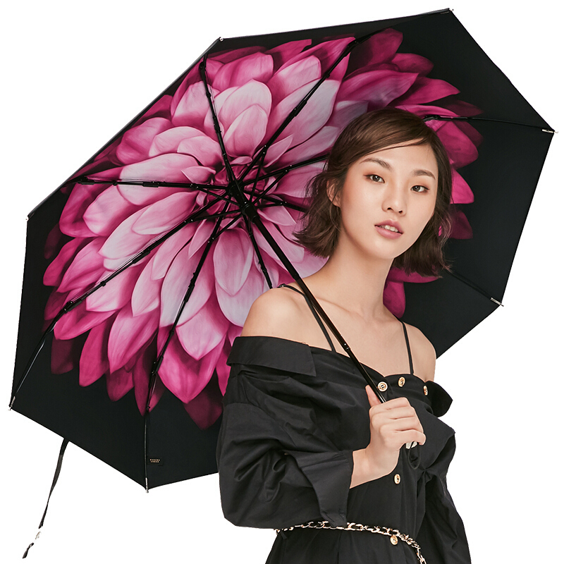 蕉下防晒小黑伞折叠晴雨伞女防紫外线太阳遮阳伞 莲町