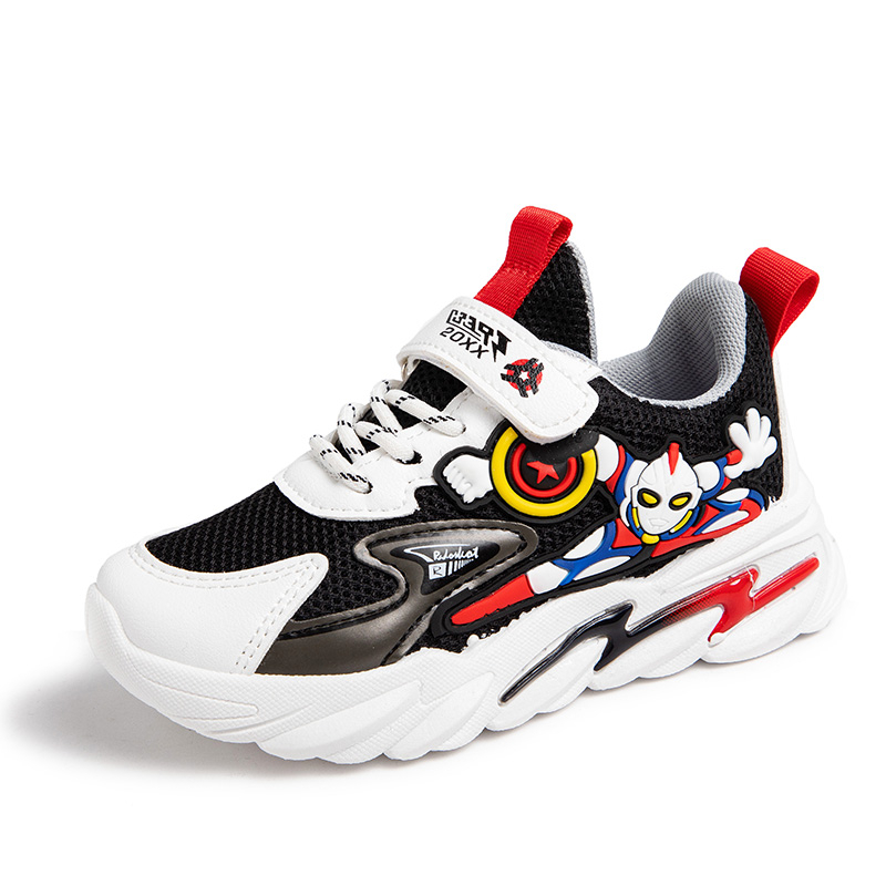 奔典品牌童鞋新款中大童网面轻便透气运动鞋卡通动漫户外运动板鞋潮流