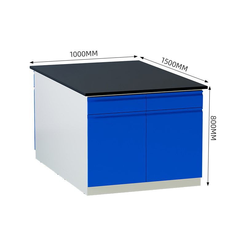 臻远 ZY5052712 实验台实验室 工作台实验桌操作台 全钢深蓝1米中央台高清大图