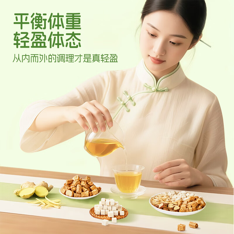 忆江南 黄芽汤 三伏天党参干姜甘草茯苓茶中药材气泡水喝养生包湿补100g高清大图