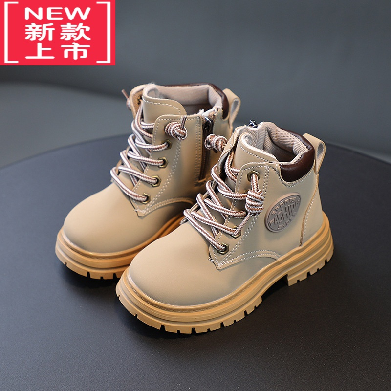 可莉允儿童大黄靴2022春秋季新款女童马丁靴走秀炸街小女孩短靴男童靴子