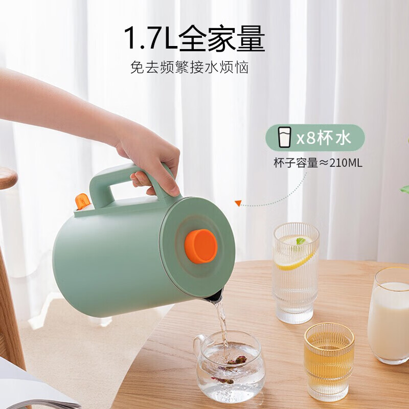 九阳(Joyoung)热水壶烧水壶电水壶 1.7升双层壶体 电热水壶 K17ED-W181[软装]高清大图