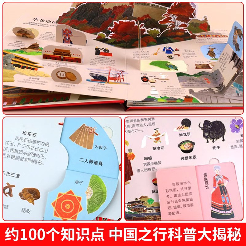 我们的中国+灰姑娘 [正版]我们的中国立体书儿童3D书科普百科绘本故事书8-10-12岁小学生早教启蒙认知图书中学生一年高清大图