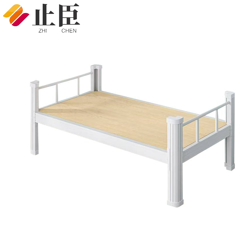 止臣 单人床 铁床学生公寓床员工宿舍床单层床钢制床铁架铁艺床 T3高清大图