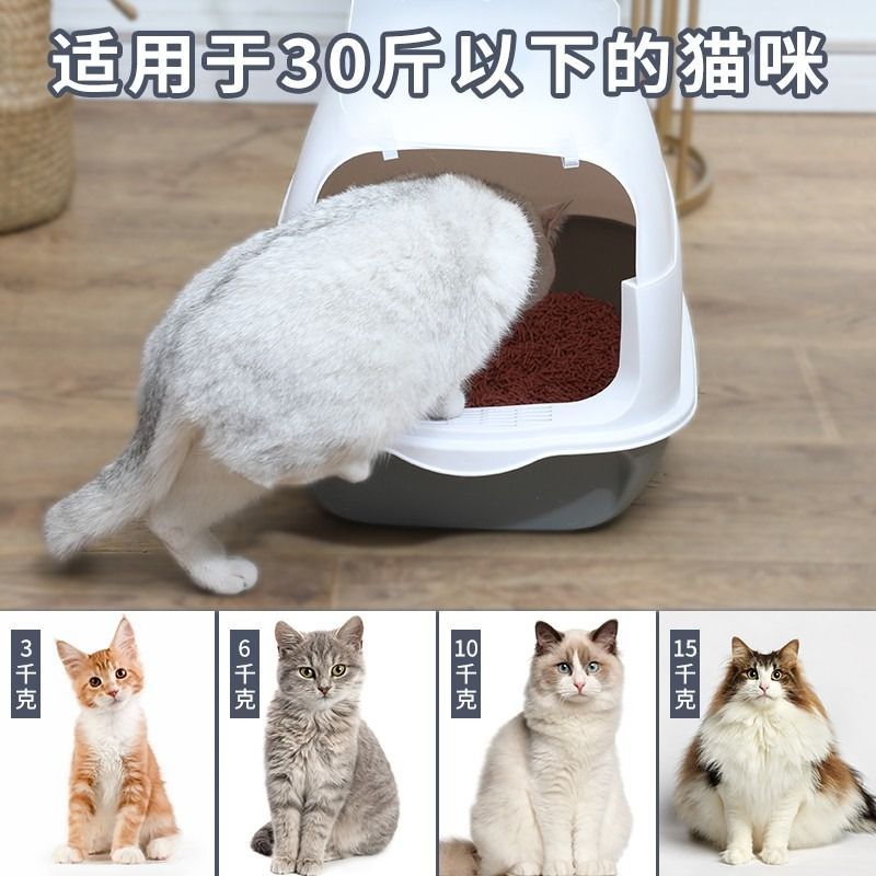 猫砂盆超大号猫沙盆抽屉式猫厕所全封闭防外溅防带砂猫咪用品大猫高清大图