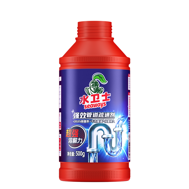 水卫士管道疏通剂抑菌除臭疏通剂500g/瓶高清大图