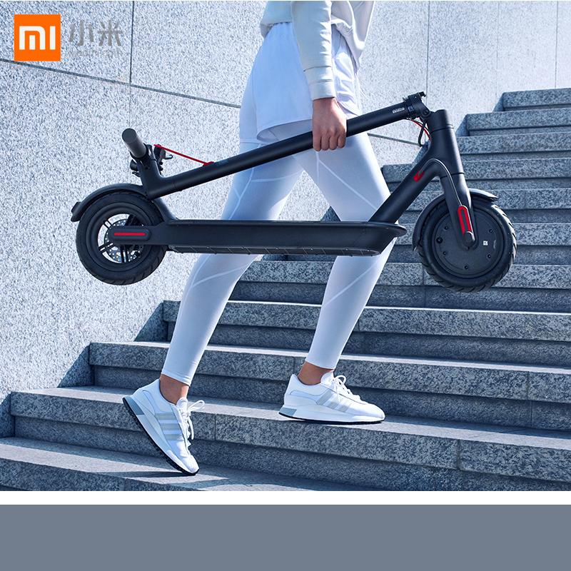 小米米家电动滑板车1s迷你电动车折叠代步车锂电池电瓶车黑色