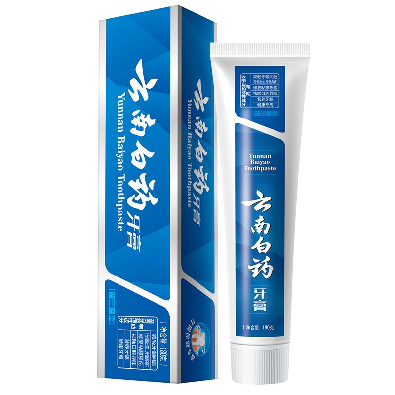 云南白药牙膏留兰香型215克 单支装 大规格 减轻牙龈问题 改善口腔健康