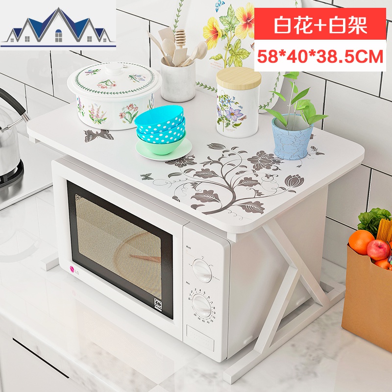 微波炉架子厨房置物架2层烤箱架子收纳架双层储物架厨房用品架子 三维工匠高清大图
