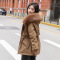2024年冬装新款可拆卸毛领宽松连帽抽绳加绒加厚派克服显瘦外套女