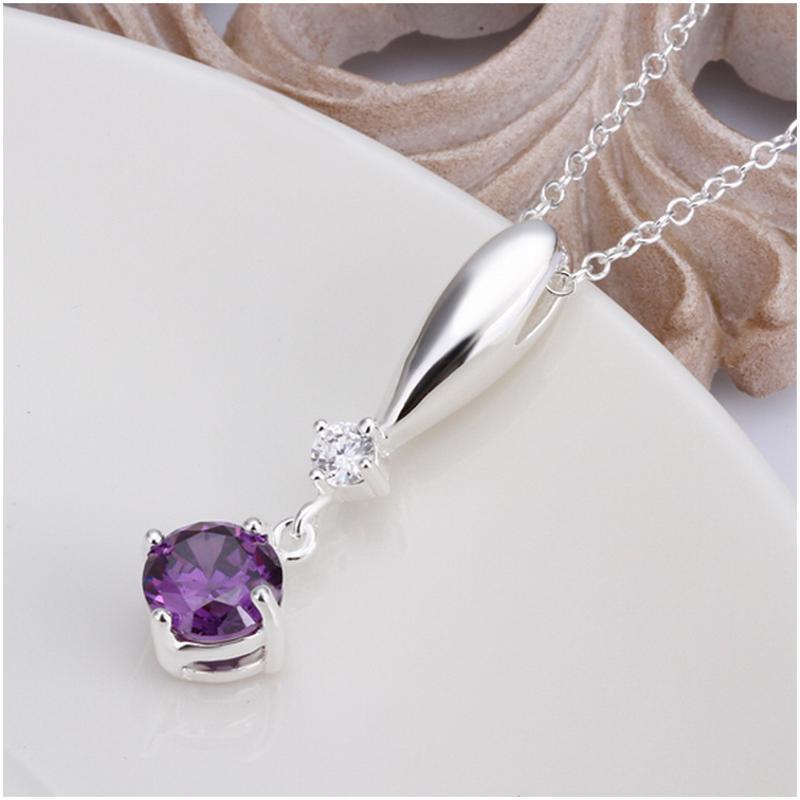 N475 Women Silver Necklace 镀925纯银女项链日韩版锁骨链潮人送女朋友七夕情人节礼物