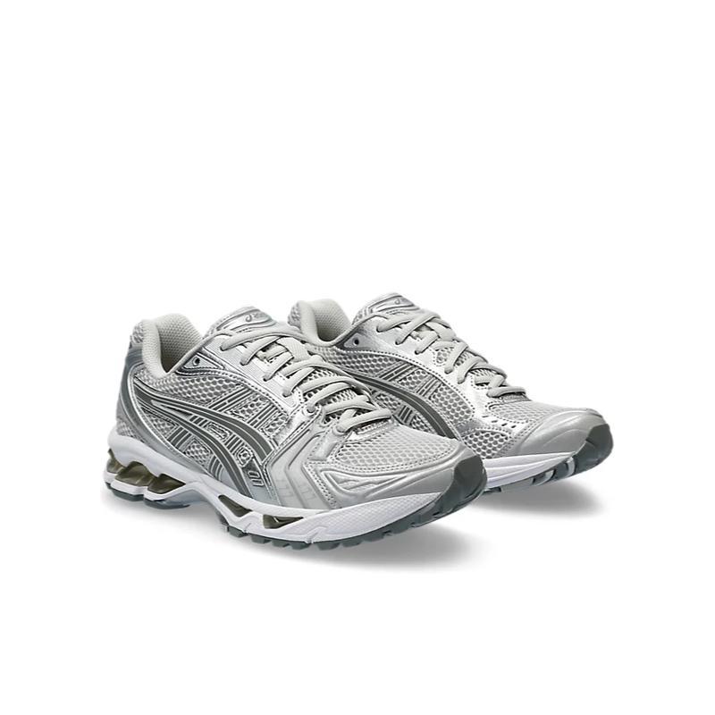 亚瑟士(ASICS)女鞋圆头系带低帮透气网布皮革拼接跑步鞋休闲运动